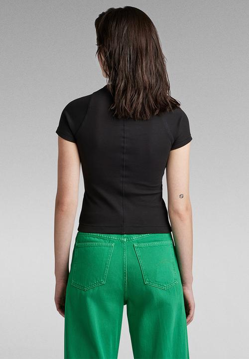 G-STAR - Cropped Ultra Slim Top Wmn - Dk Black