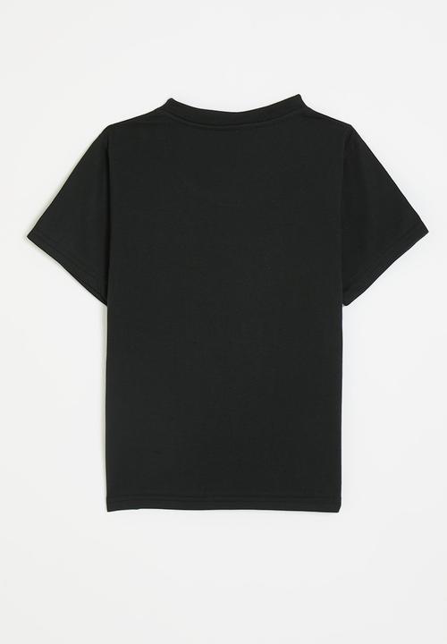 Pop Candy - Floral print tee - black