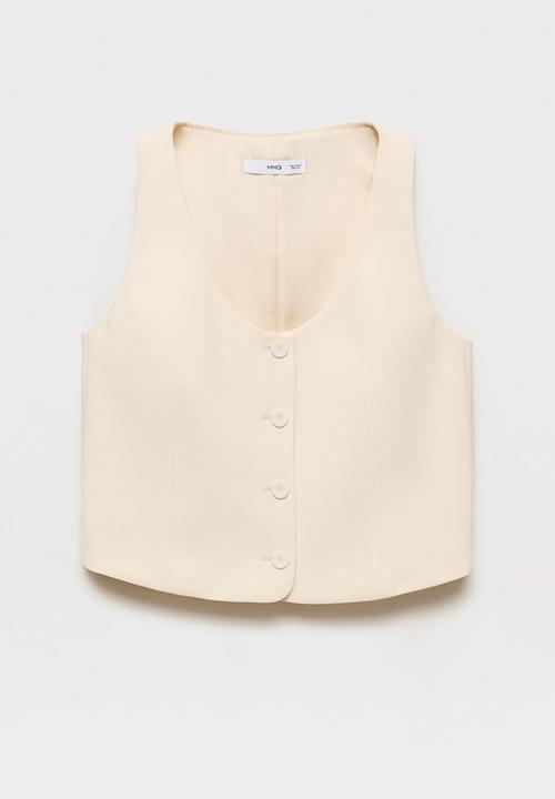 MANGO - Vest Iguana - Light Pastel Yellow