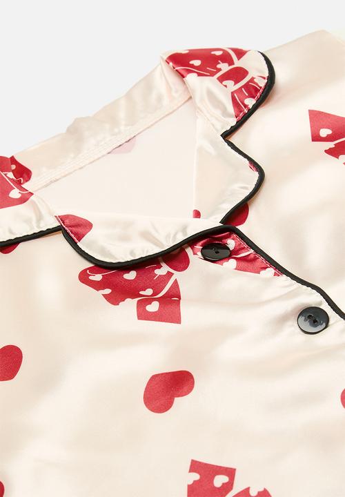 Pop Candy - Pj set - ecru & red