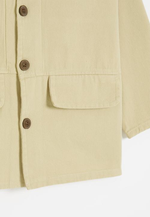Pop Candy - Button down co-ord top - wheat brown