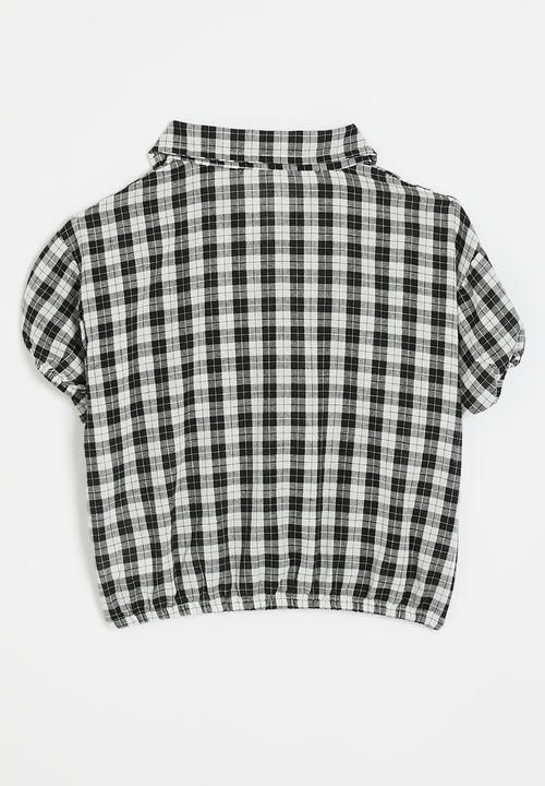 Pop Candy - Check shirt - black & white
