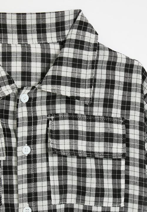 Pop Candy - Check shirt - black & white