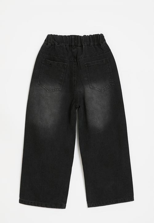 Pop Candy - Wide leg denim jeans - black