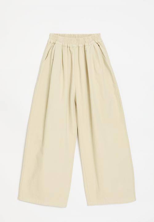 Pop Candy - Wide leg co-ord pants - wheat brown