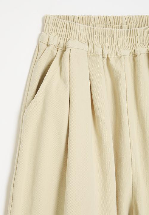 Pop Candy - Wide leg co-ord pants - wheat brown