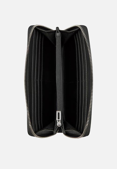 GUESS - Abbas  Large Zip Around Bag - Black
