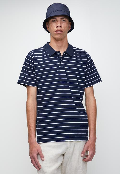 Levi’s® - Merritt Jersey Polo - Micah Stripe Navy Blazer Slub Jersey