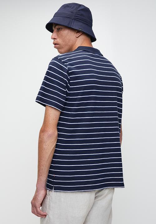 Levi’s® - Merritt Jersey Polo - Micah Stripe Navy Blazer Slub Jersey