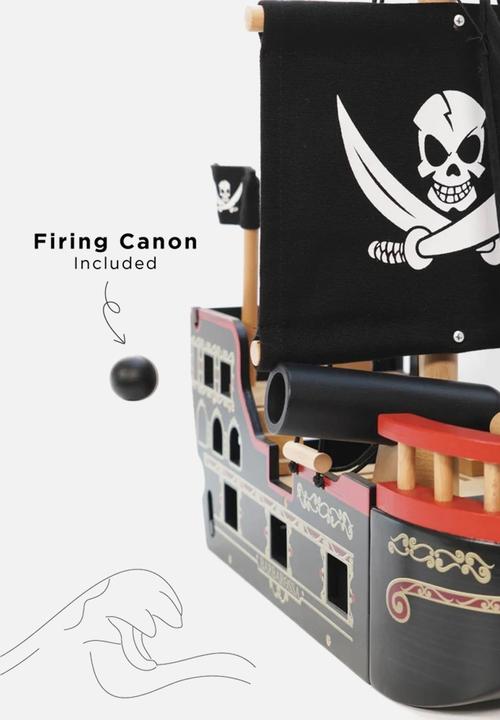 Le Toy Van - Barbarossa Wooden Pirate Ship & Characters - brown