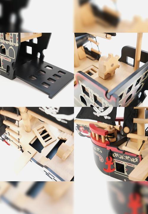 Le Toy Van - Barbarossa Wooden Pirate Ship & Characters - brown