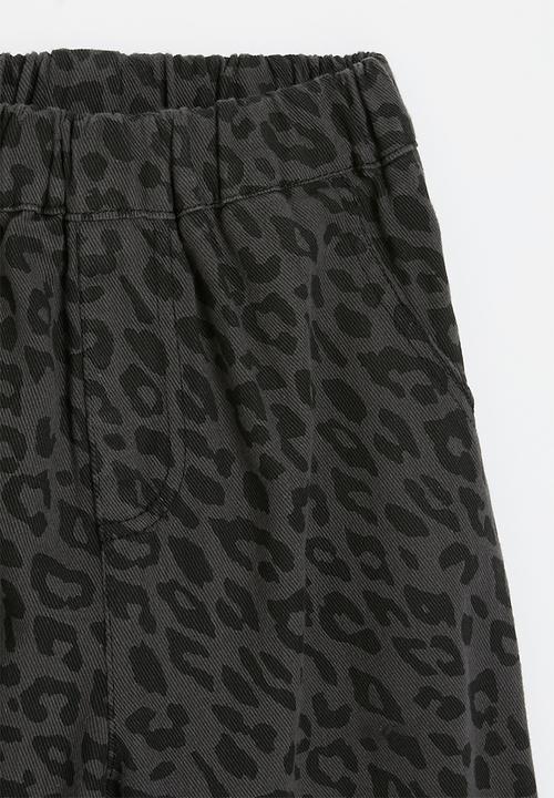 Pop Candy - Wide leg jeans - leopard print/grey