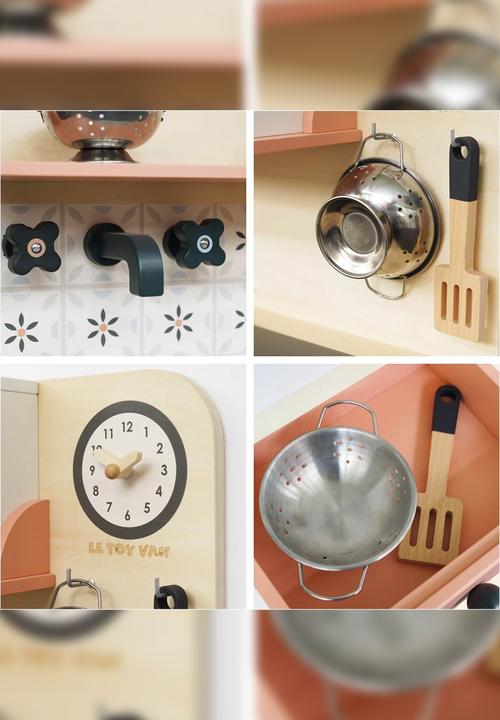 Le Toy Van - Family Size Rattan Wooden Play Kitchen - ecru