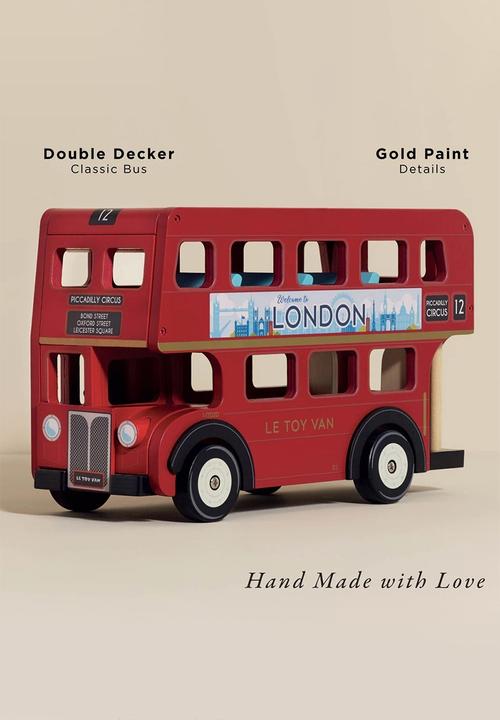 Le Toy Van - London Wooden Toy Bus -red