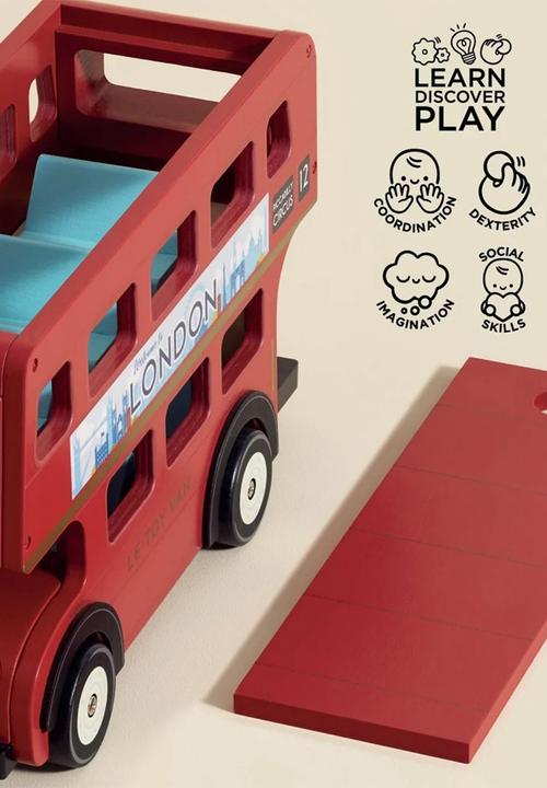 Le Toy Van - London Wooden Toy Bus -red