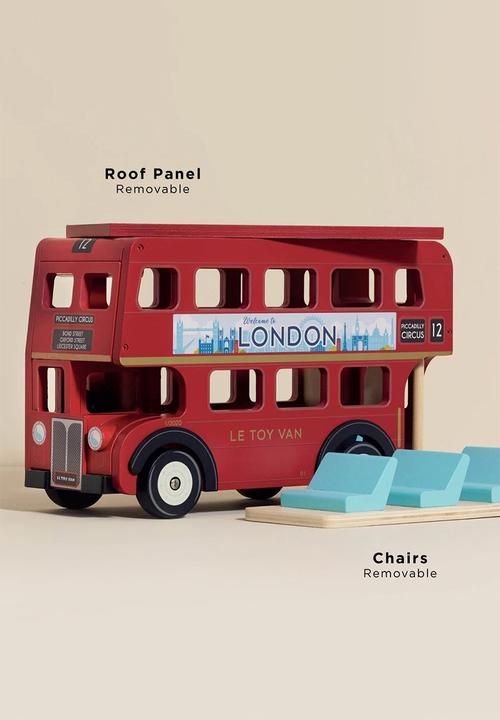 Le Toy Van - London Wooden Toy Bus -red