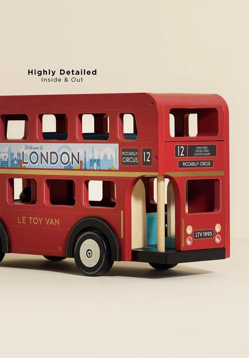 Le Toy Van - London Wooden Toy Bus -red