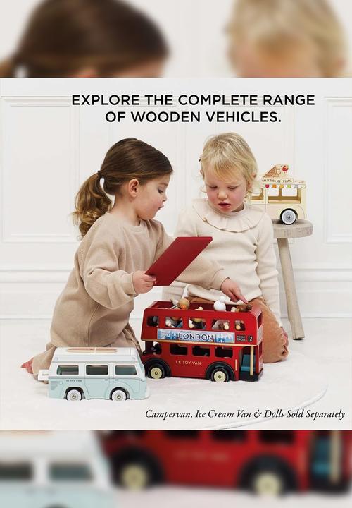Le Toy Van - London Wooden Toy Bus -red
