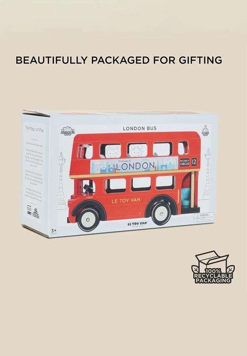 Le Toy Van - London Wooden Toy Bus -red