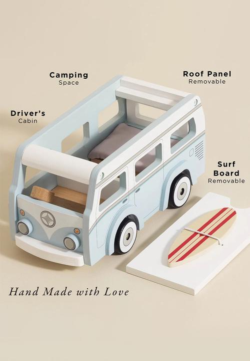 Le Toy Van - Wooden Holiday Camper Van  - light blue