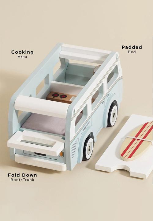 Le Toy Van - Wooden Holiday Camper Van  - light blue