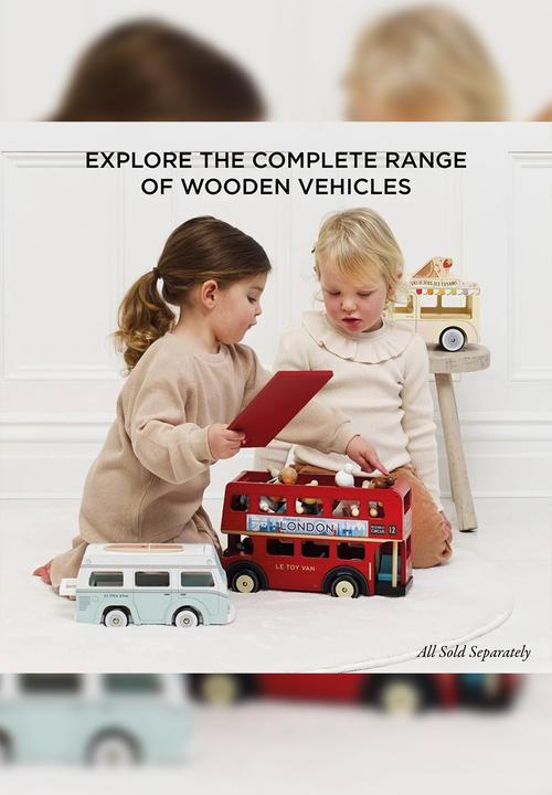 Le Toy Van - Wooden Holiday Camper Van  - light blue