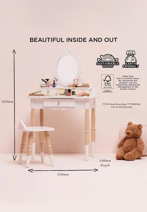 Le Toy Van - Dressing-up Vanity Table & Stool  - blush