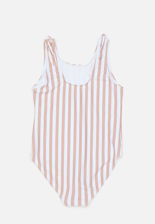 Pop Candy - One piece swimsuit - beige stripe