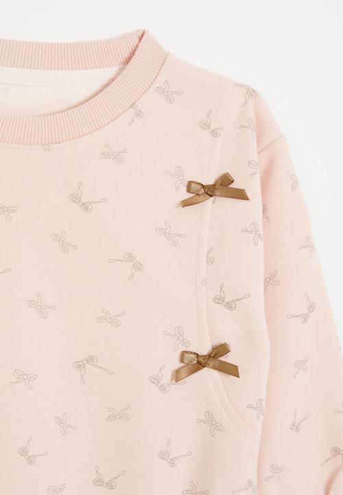 Pop Candy - Bow print sweat top - pink