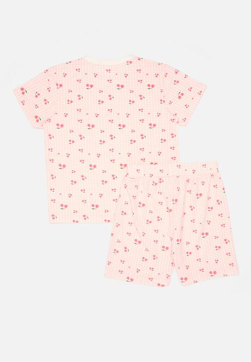 Pop Candy - Cherry all-over print pj set - pink multi