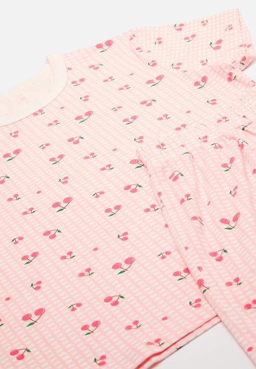 Pop Candy - Cherry all-over print pj set - pink multi