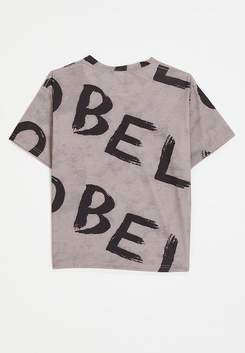 Pop Candy - Bold print tee - thistle purple