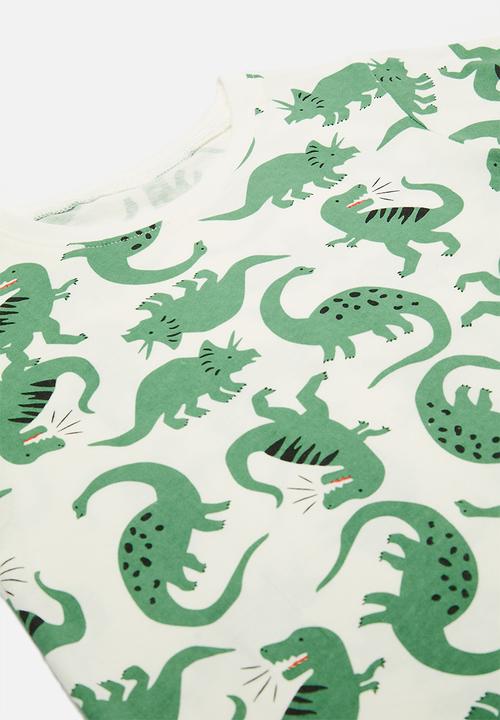 Pop Candy - Printed pj set-green & ecru