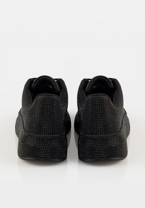 SISSY BOY - Emblazon all over diamante sneaker - black
