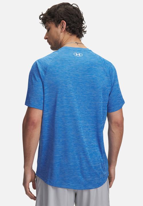 Under Armour - UA Tech Textured SS - Blue Atlantis & White