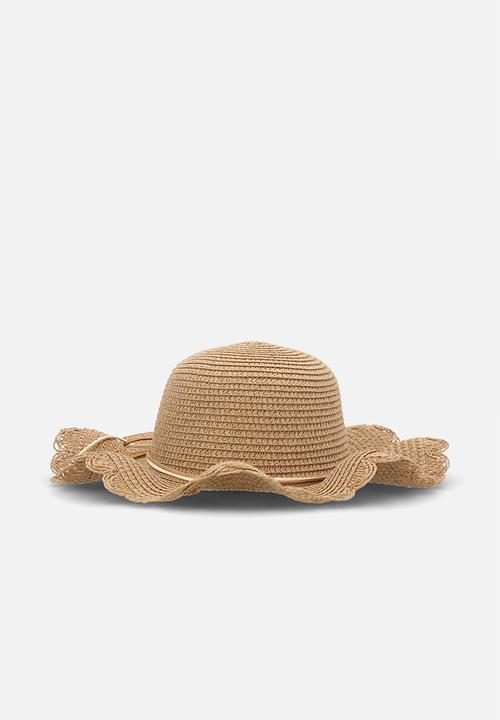Pop Candy - Floral décor Straw hat - brown