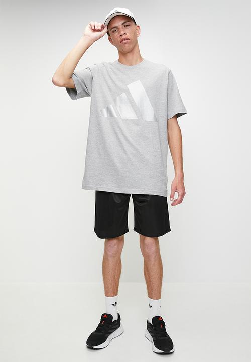 adidas Performance - Essential Holiday Tee -- Medium grey heather