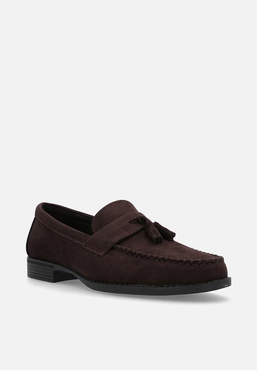 PC - Suede tassel loafer  - brown