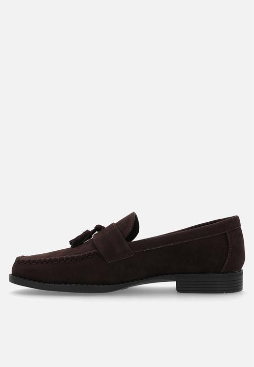 PC - Suede tassel loafer  - brown