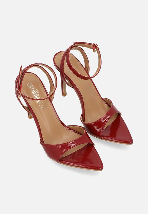 Miss Black - Camisol 2 toe loop stiletto heel - red