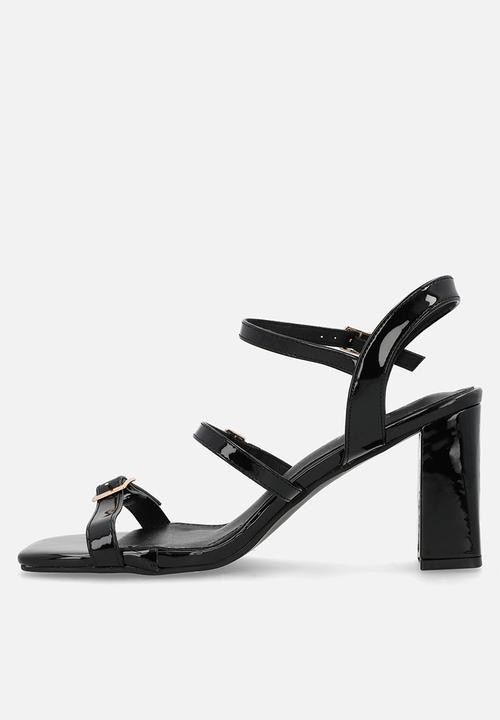 Miss Black - Whistle 1 strappy block heel - black