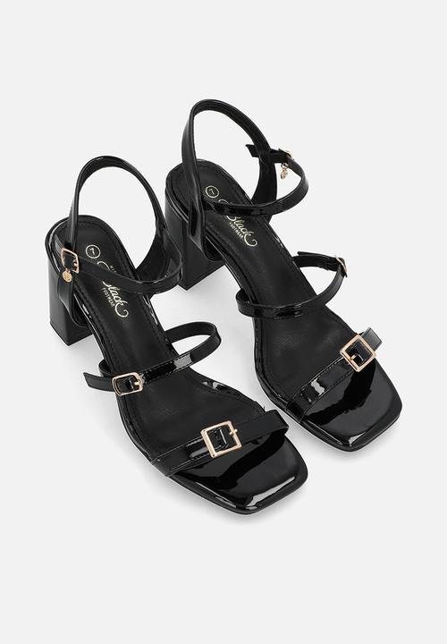 Miss Black - Whistle 1 strappy block heel - black