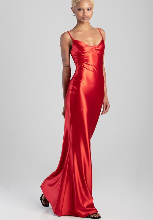SISSY BOY - Maxi Dress With An Underbust Cutline And Twisted Panel Detail - Red