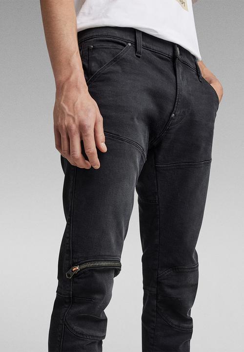 G-STAR - 5620 3D Zip Knee Skinny - black