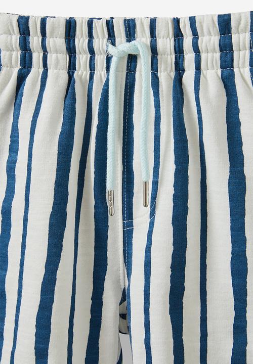Cotton On - Henry slouch short - deep dive/vanilla rough stripe