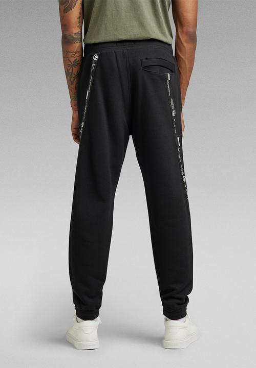 G-STAR - Logo tape sw pant - black 