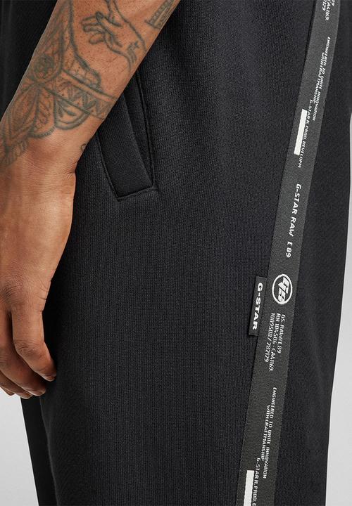 G-STAR - Logo tape sw pant - black 