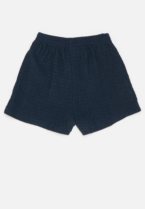 Pop Candy - Textured boxer-style shorts - navy blue