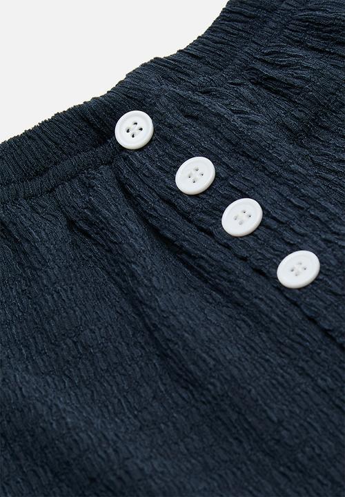 Pop Candy - Textured boxer-style shorts - navy blue