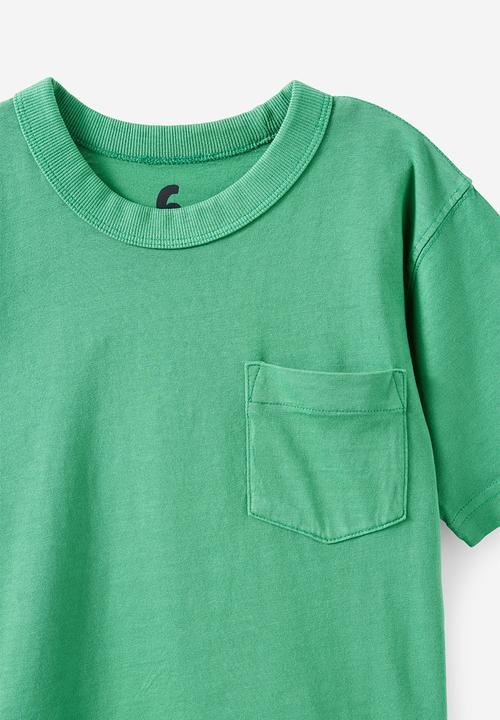 Cotton On - The essential short sleeve tee - island green wash